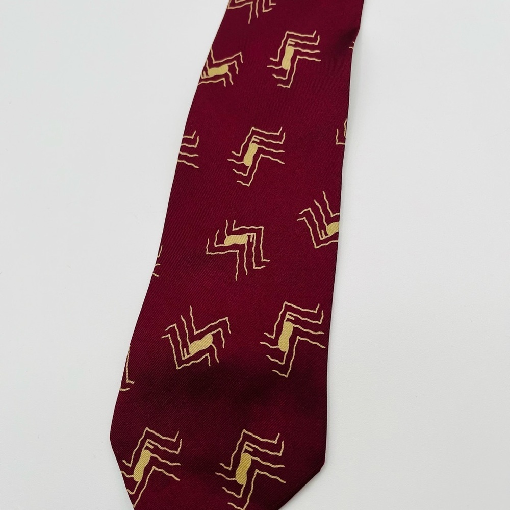 Ungaro 100% Silk Men's Tie with A Multi Color Geometric Pattern Made In Italy